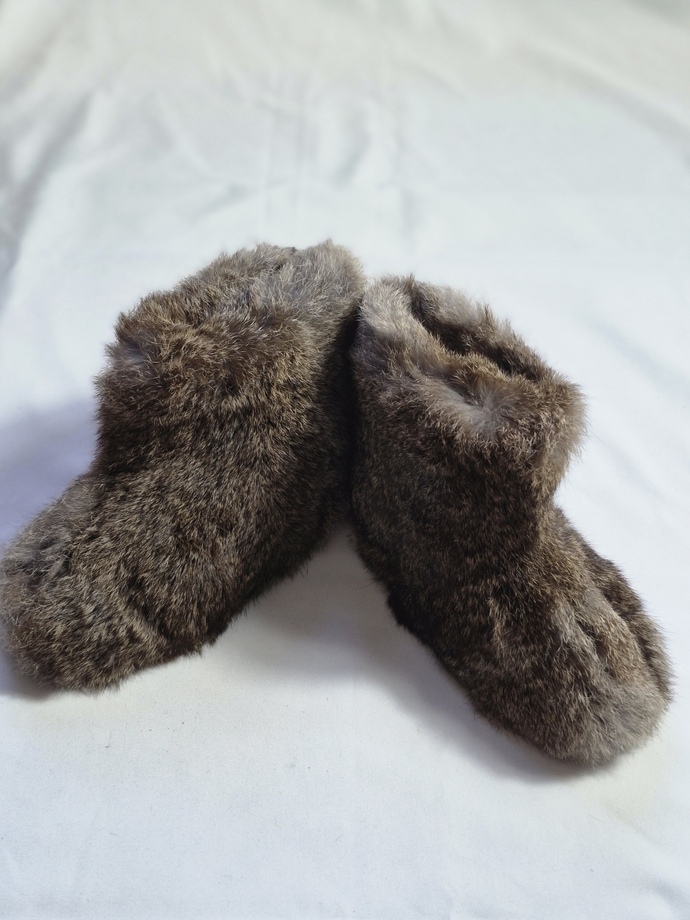 Handmade European Cozy Rabbit Fur Slippers Boots Insoles